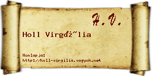 Holl Virgília névjegykártya